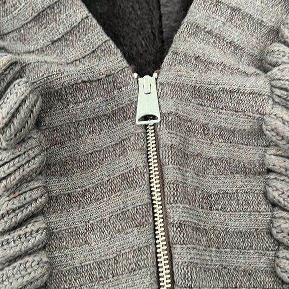 Koc Womens Euro Size L Full-Zip Brown 100% Shearling Vest - Picture 6 of 11